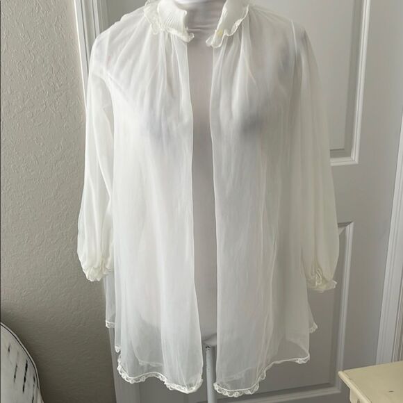 Vintage Sheer White Blouse - Picture 1 of 9